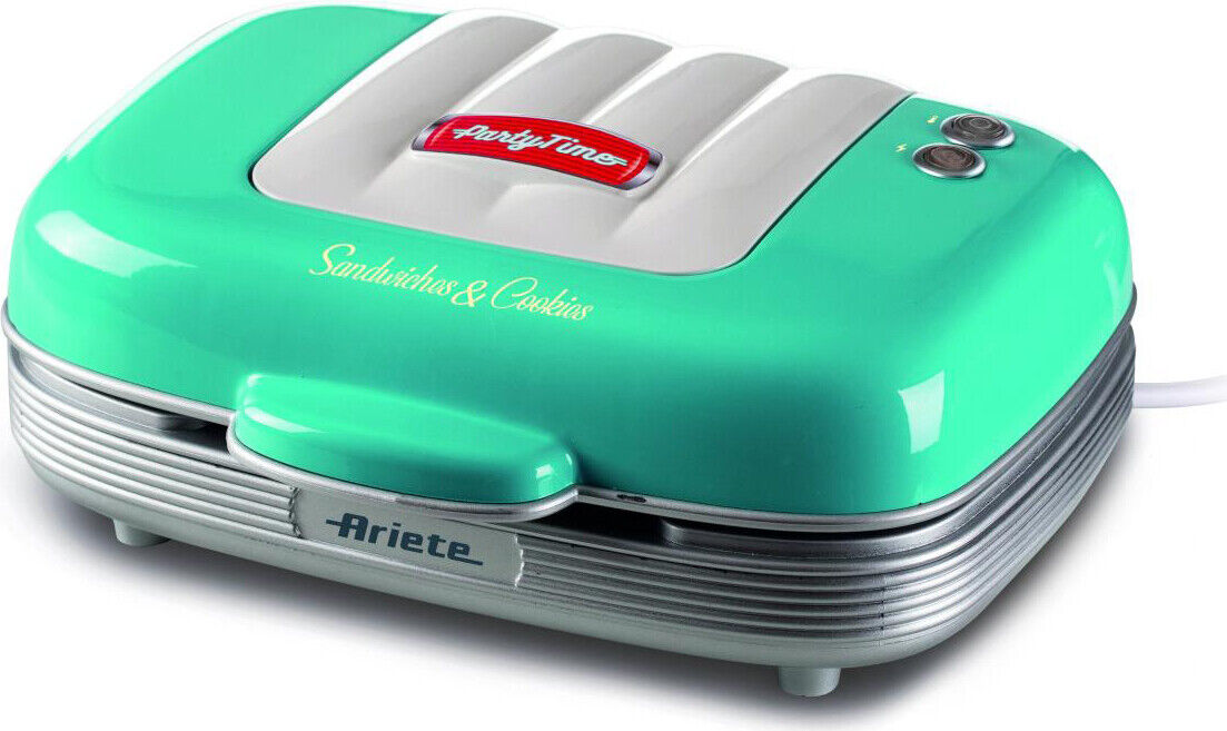 Macchina per Waffle con Rivestitura Antiaderente Blu Ariete Waffle MAKER