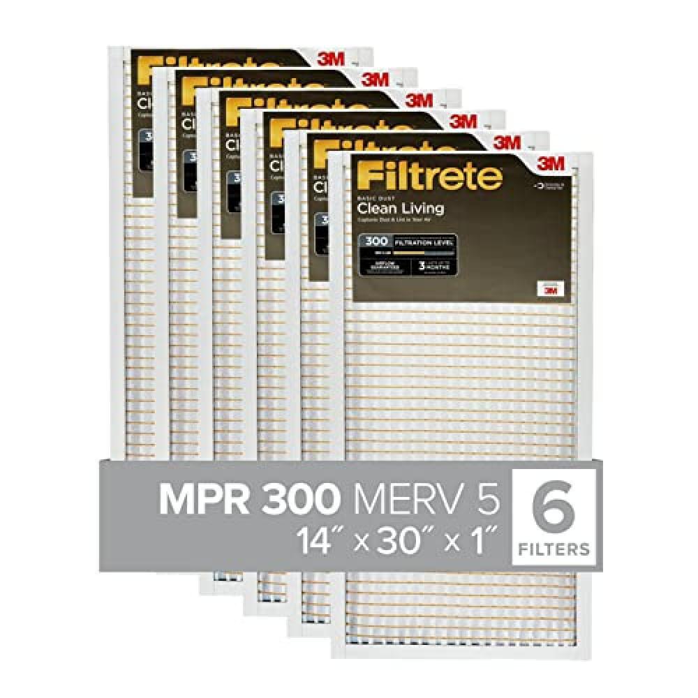 (TG. 14 In. x 30 In. x 1 In.) Filtrete Clean Living Basic Dust - Filtro dell'ari