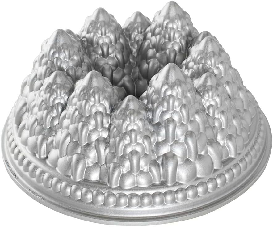 Nordic Ware 89737 Stampo Foresta di Pini, Alluminio, Argento 2,2 l,