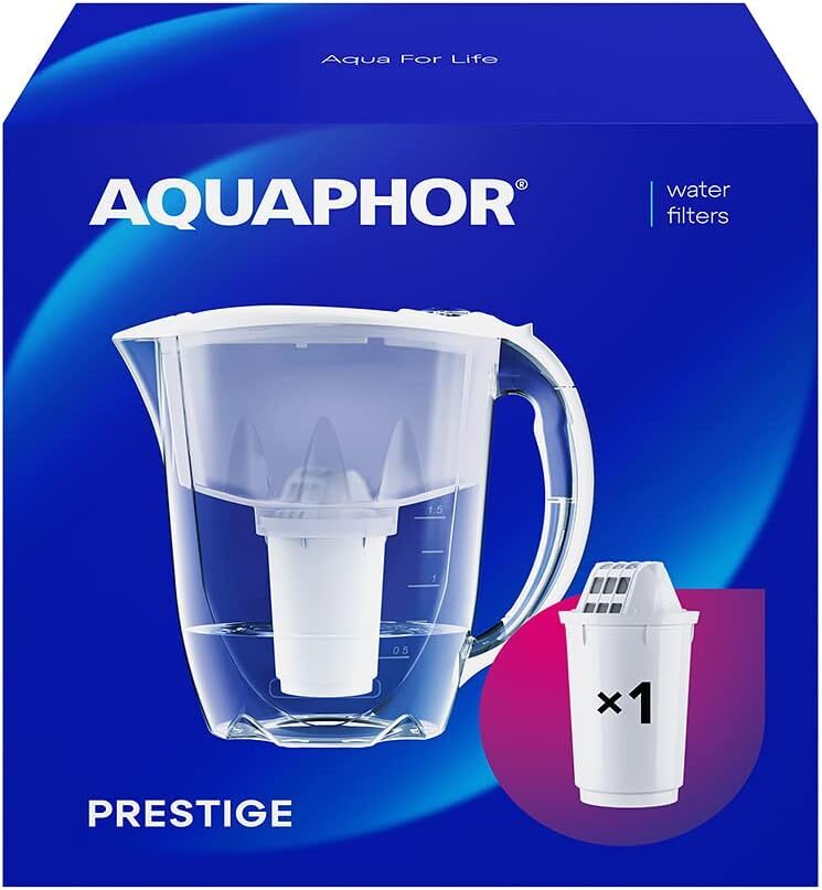AQUAPHOR Prestige A5 Filtro dell'Acqua, Bianco, 25.5 25.5, Bianco