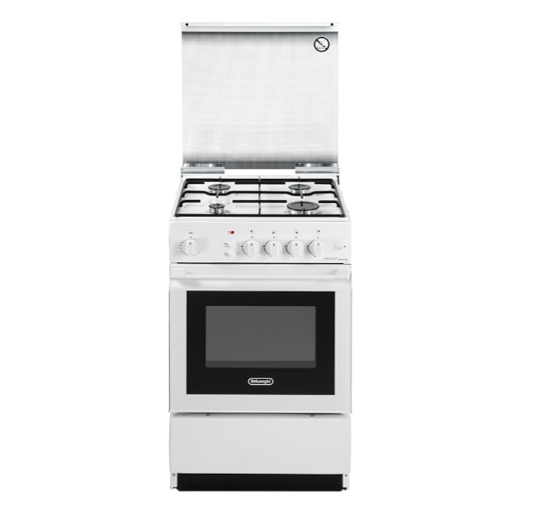 DELONGHI SGGW554NED CUCINA cm 50x50 BIANCO FORNO A GAS 4 BRUCIATORI
