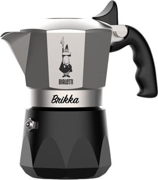 Caffettiera 2 Tazze in Alluminio Evolution Brikka 0007327 Bialetti