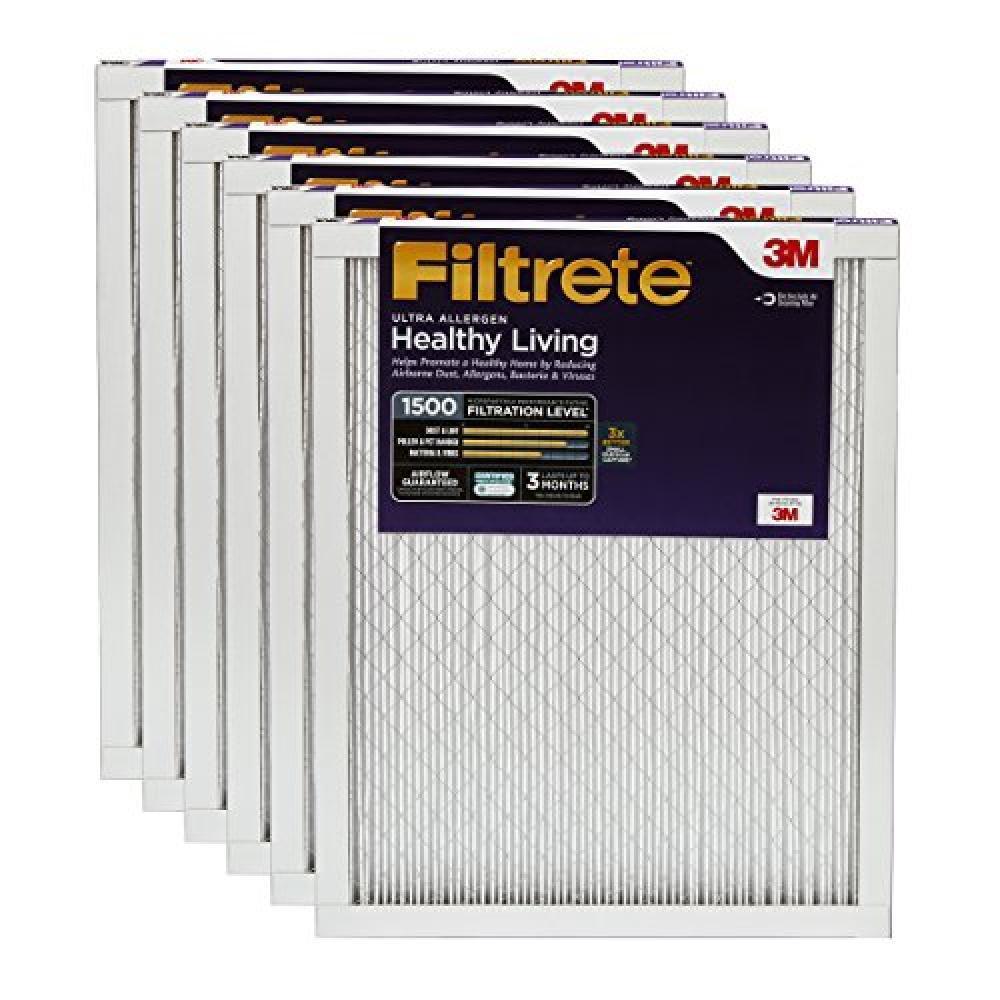 (TG. 16x25x1) Filtrete Filtro Aria 16x25x1, MPR 1500, MERV 12, Healthy Living Ul