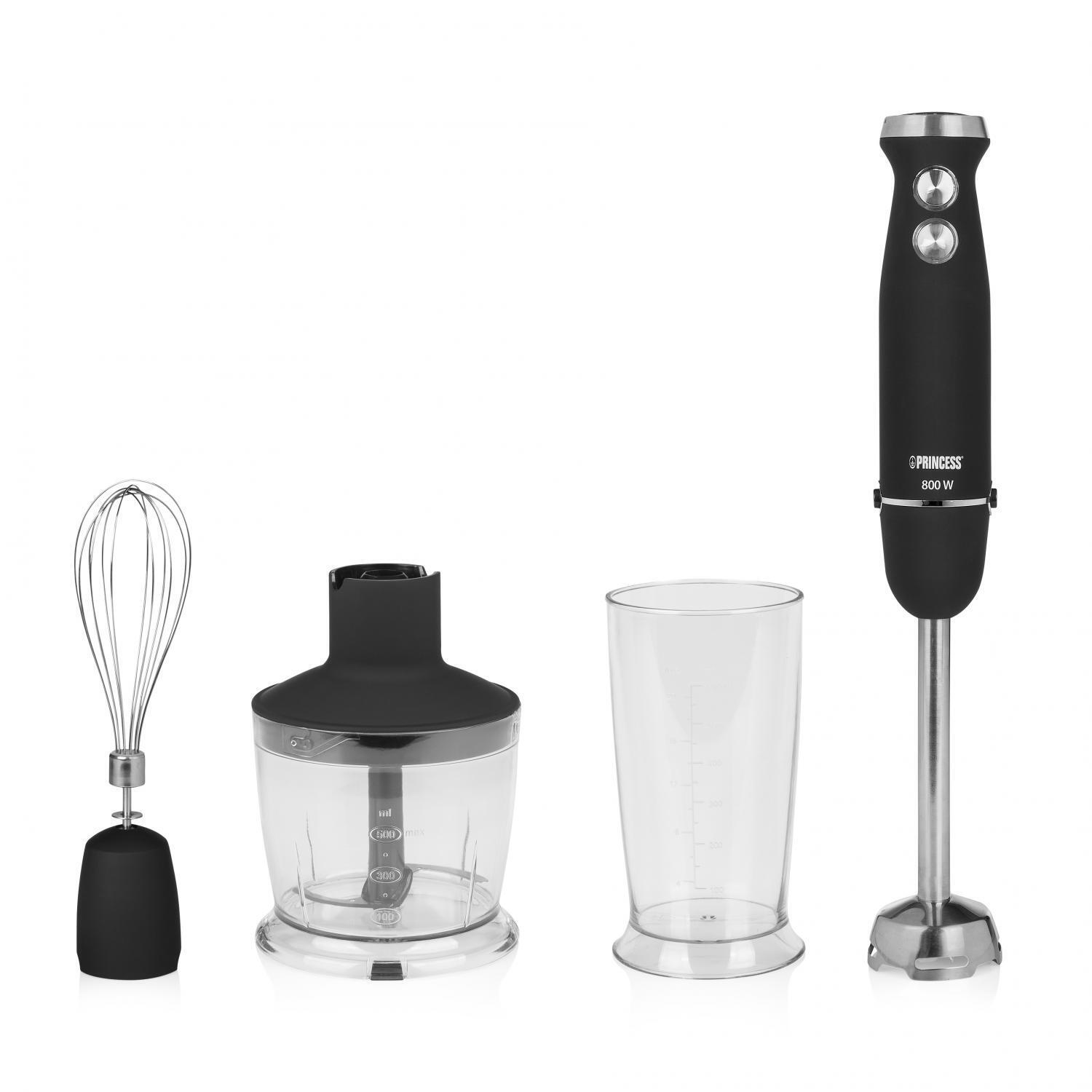 PRINCESS Set Mixer A Immersione Potenza 800 Watt Nero/Silver - 01.221220.01.001