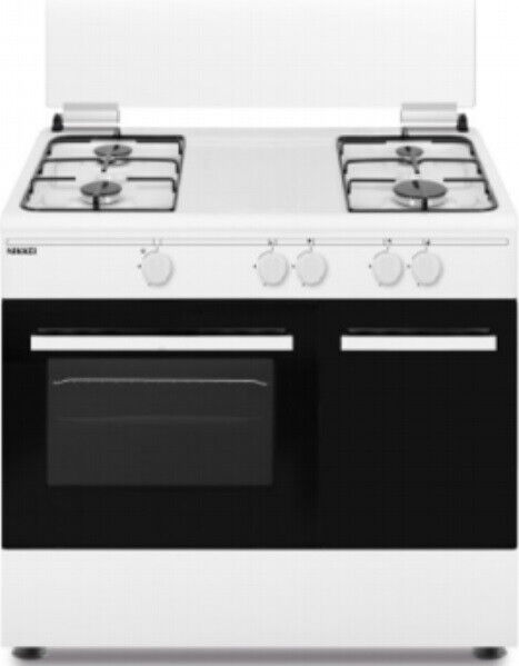 Nikkei Cucina a Gas con Forno a gas 4 Fuochi 90x60 Bianco SN490WG