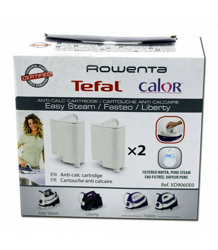 2 FILTRI ANTICALCARE XD9060E0 ROWENTA FERRO STIRO Fasteo Liberty Easy Steam