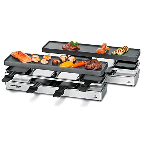 11009207 Rommelsbacher RC 1600 griglia per raclette 8 persona(e) Nero, Argento 1