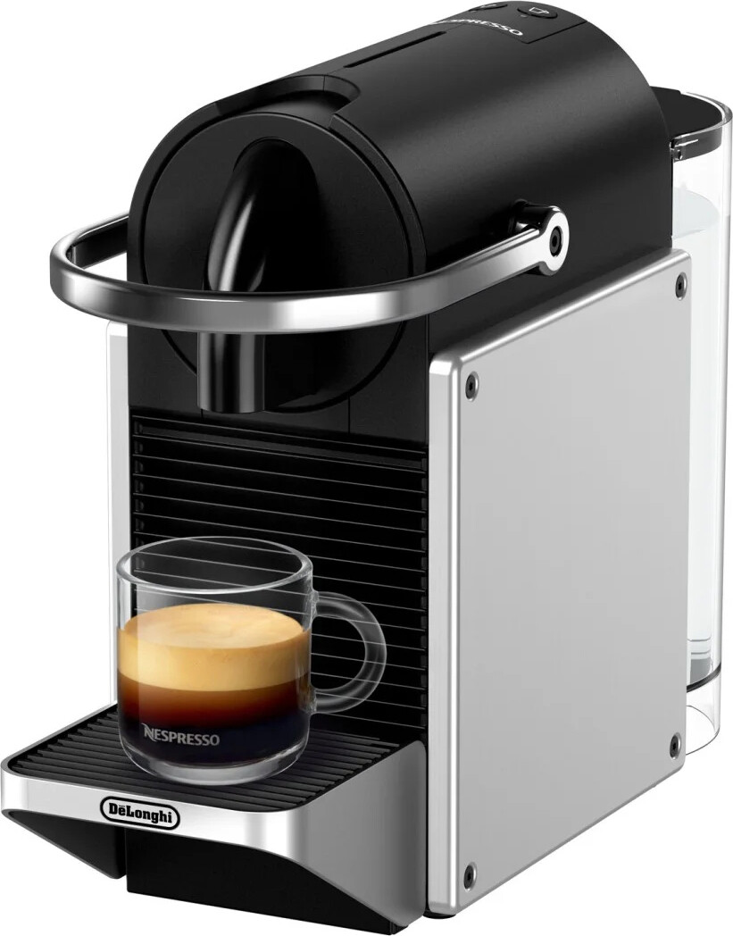 Pixie Macchina Caffè Capsule Nespresso Argento e Nero EN127.S Delonghi