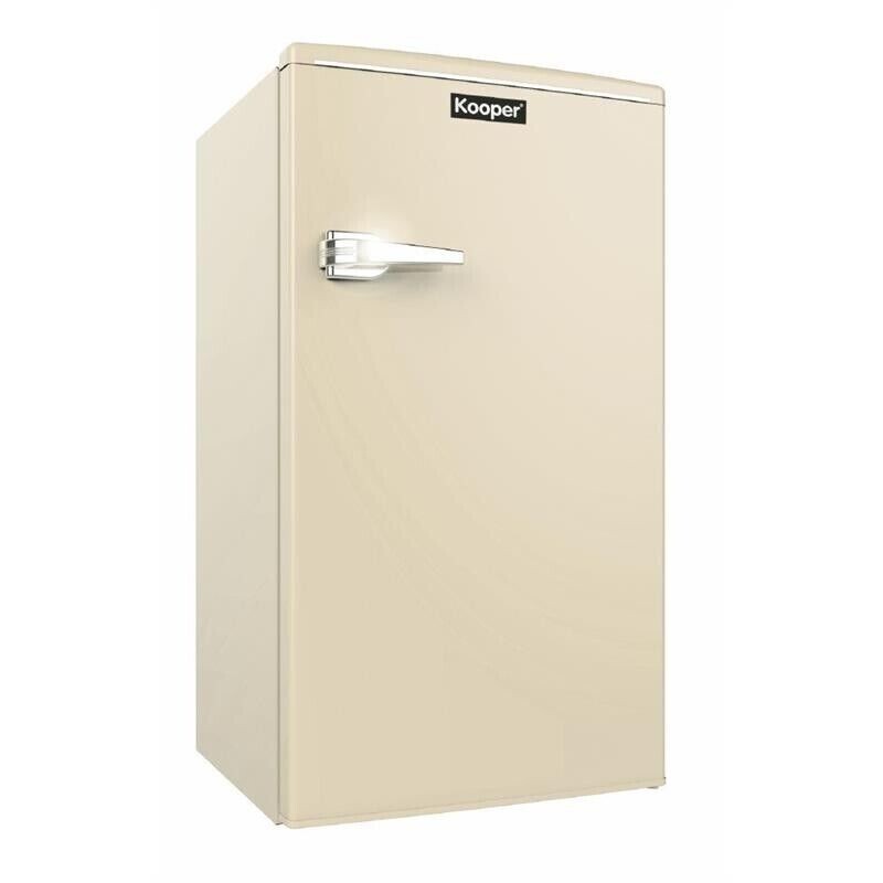 FRIGORIFERO VINTAGE RETRO' CON FREEZER MONOPORTA AVORIO DA 100 LT