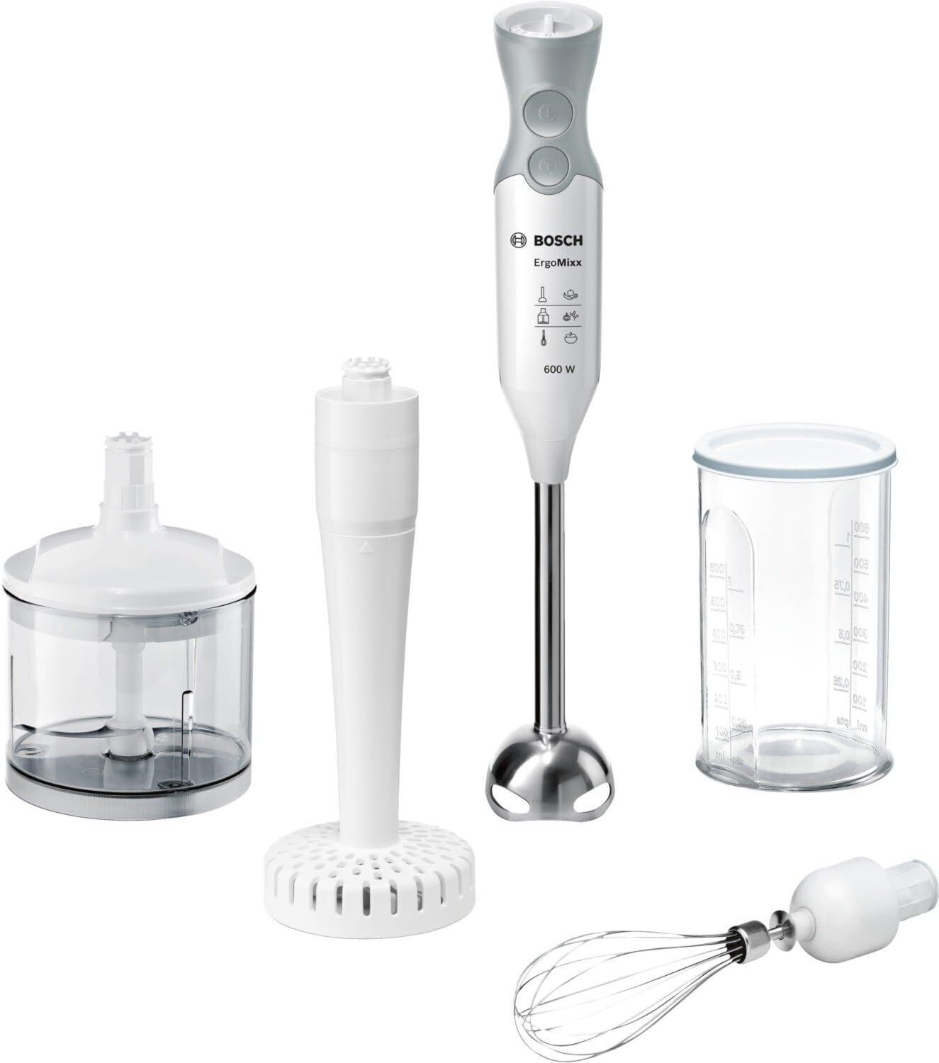 Bosch ErgoMixx Hand Blender - Frullatore a Immersione Portatile, 600 Bianco
