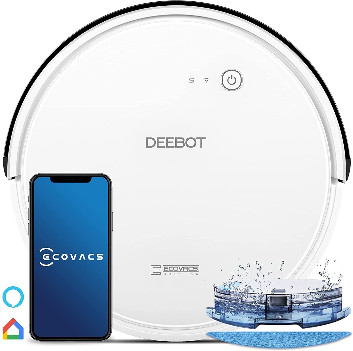 Robot Aspirapolvere Ecovacs Deboot 605 Lavapavimenti con WiFi e APP