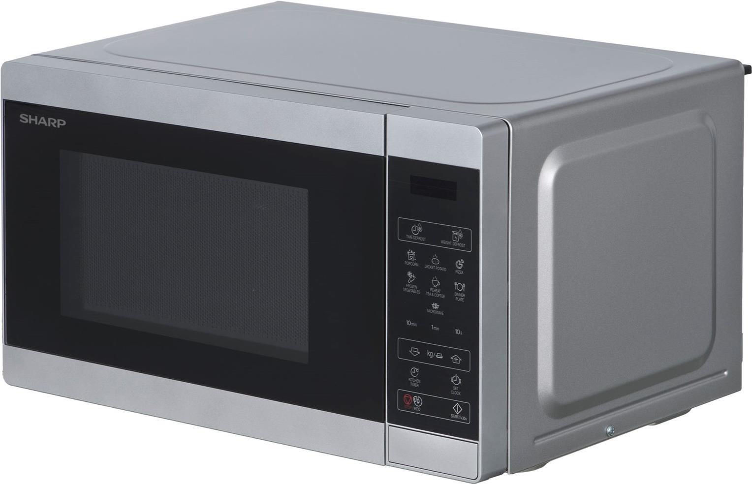 Sharp YC-MS02ES Mikrowelle Schwarz, Silber, Weiß 800 W (YC-MS02ES)