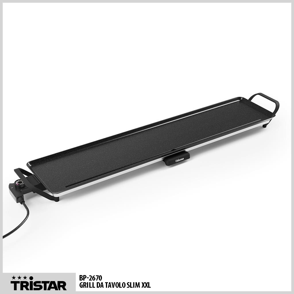 TRISTAR BP-2670 PIASTRA 100x11CM ELETTRICA 1800W TERMOSTATO TEPPANYAKI