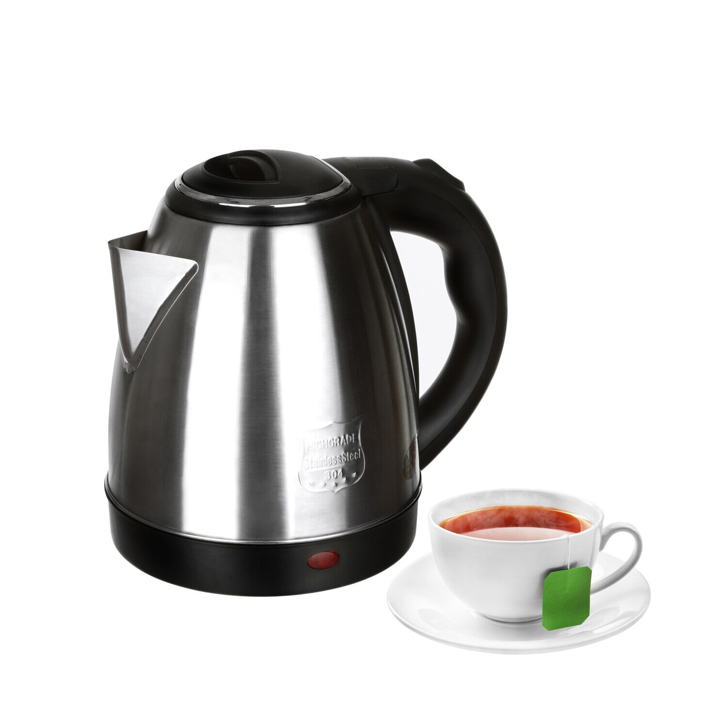 KASANOVA Bollitore elettrico 1,5 litri in acciaio inox argento