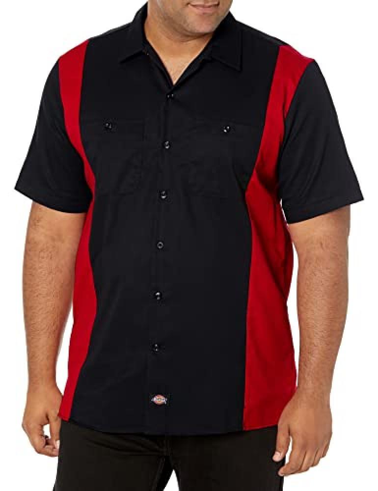 (TG. M) Dickies Two Tone T-Shirt, Multicolore (Black/English Red), Medium (Tagli