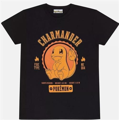 Heroes Inc. - Maglietta T-shirt Pokemon Collegiate Charmander Taglia XL