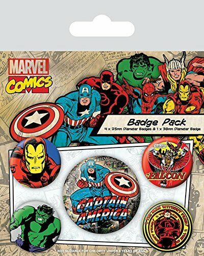 Marvel Retro - Captain America Pin Badge Pack PYRAMID INTERNATIONAL