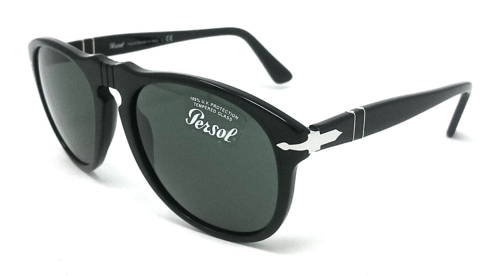 OCCHIALI DA SOLE UOMO DONNA PERSOL PO 649 95/31 - CON LENTI IN VETRO CAL. 56