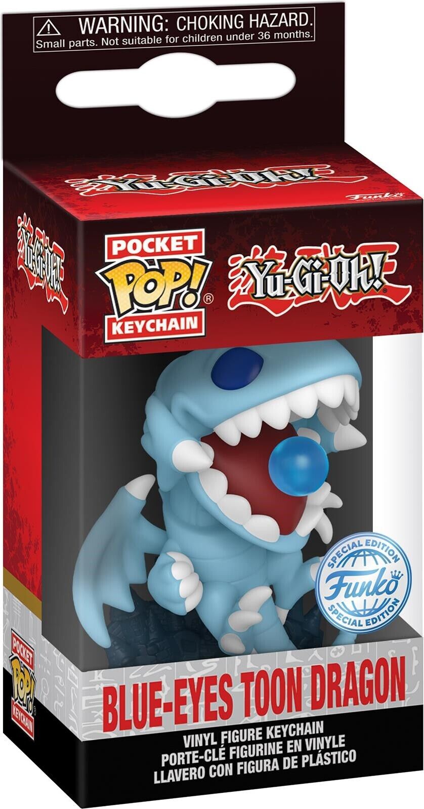 7043421 Merchandising Yu-Gi-Oh!: Funko Pop! Keychain - Blue-Eyes Toon Dragon (At