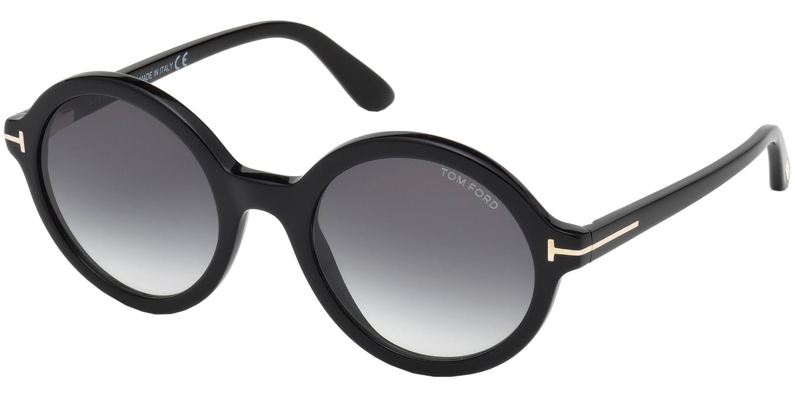 Occhiali da Sole Tom Ford NICOLETTE-02 FT 0602 BLACK/GREY SHADED 52/22/140 donna