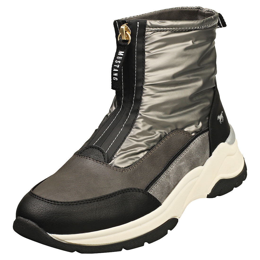 Mustang Front Zip Boot Donna Graphite Stivali Moda - 40 EU