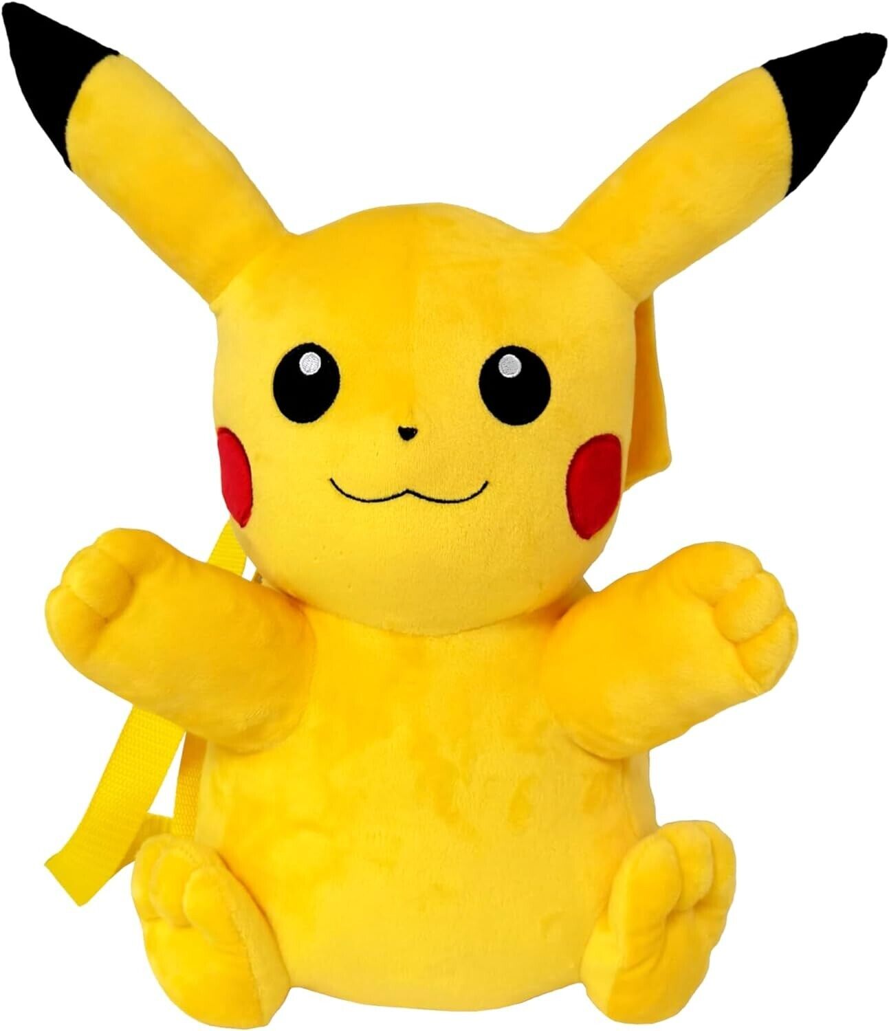Pokémon - Zaino di peluche, Pikachu, Misura 35 cm, Zaino, Giallo, Peluche