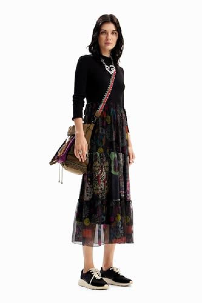 (TG. XXL) Desigual Vest_NASDAQ NAN, Nero, XXL Donna - NUOVO