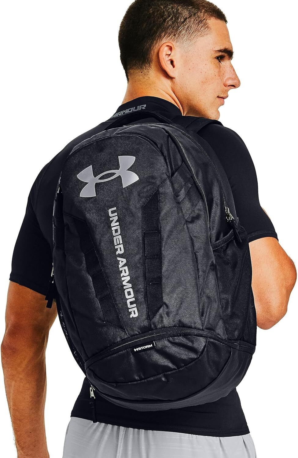 Under Armour Hustle 5. zaino pc Unisex - Adulto (Pacco da Taglia unica, Nero