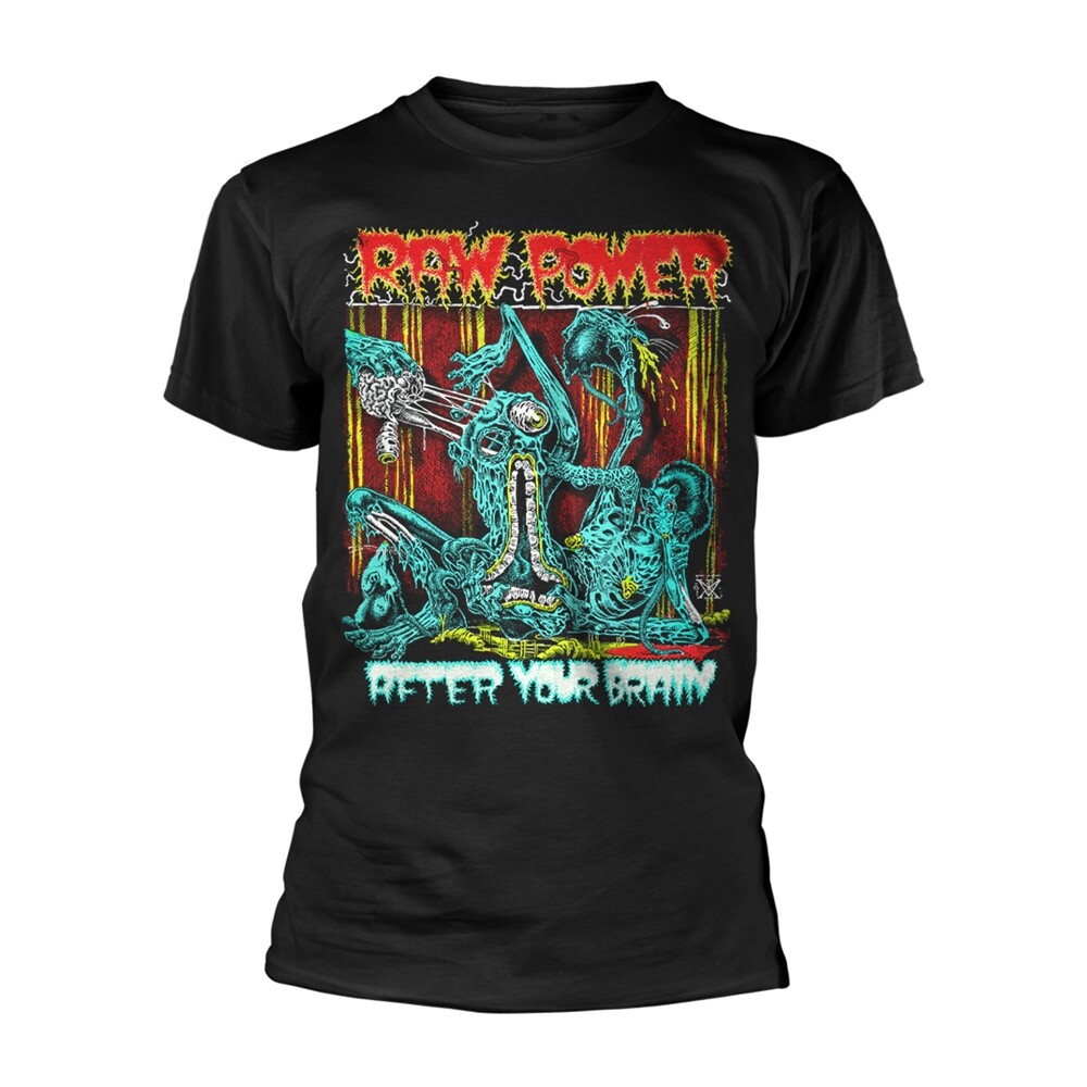 RAW POWER - AFTER YOUR BRAIN BLACK T-Shirt Small