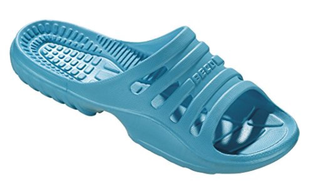 (TG. 38 EU) Beco Pantoletten, Badelatschen Unisex, Ciabatte Donna, Turchese (Pet