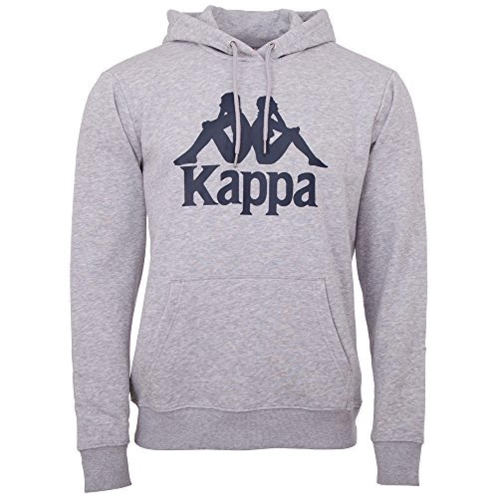(TG. M) Kappa - Felpa Uomo Taino, Uomo, Taino, 18M Grey Melange, M - NUOVO