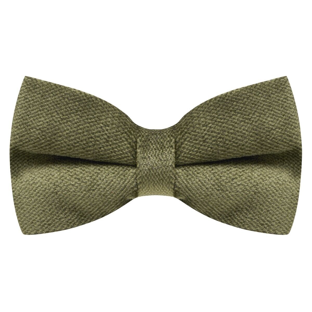 Lusso Verde Oliva Testurizzato Velluto Fiocco Cravatta