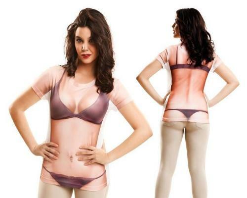 MAGLIETTA 3D SEXI LADI MANICA CORTA L -011246-