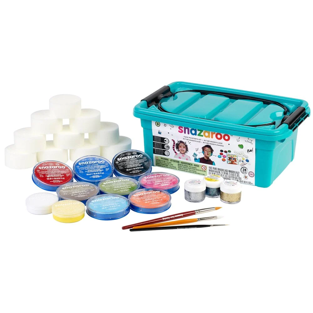 Snazaroo Pro Kit di Pittura Viso 28 Pezzi Costume Bambini Adulti