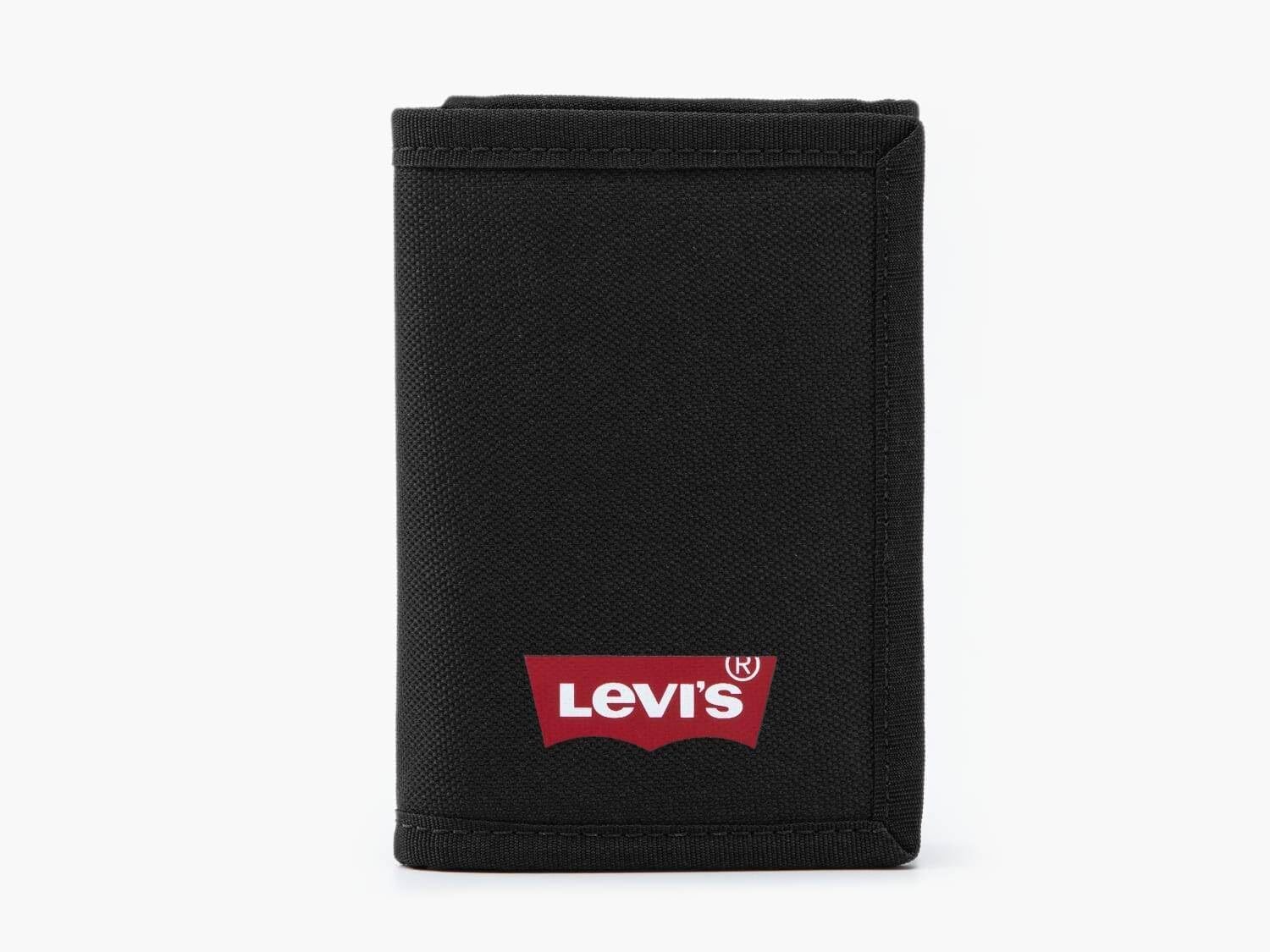 Levi's Batwing Trifold Wallet, Accessorio Taglia Unica, Nero (Regular Black)
