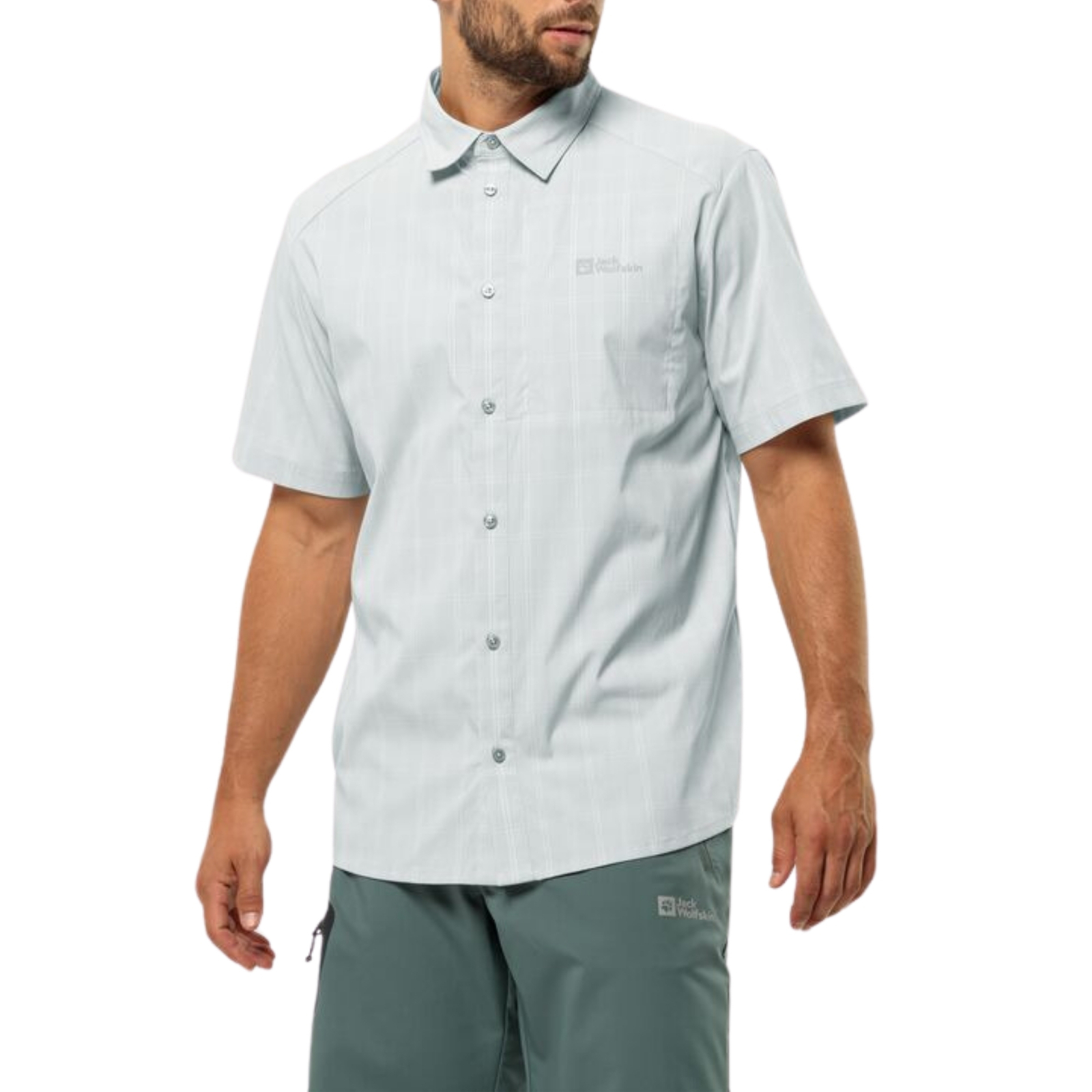 Jack Wolfskin Camicia da Uomo Norbo Grigia Taglia S Cod 1404031-8989