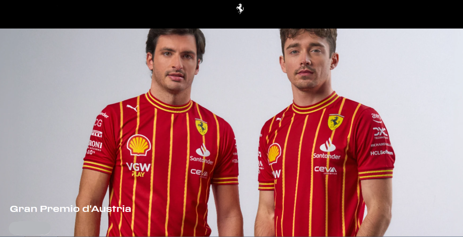 Maglia da Football 16 Leclerc Puma x Scuderia Ferrari Austria Special Edition M
