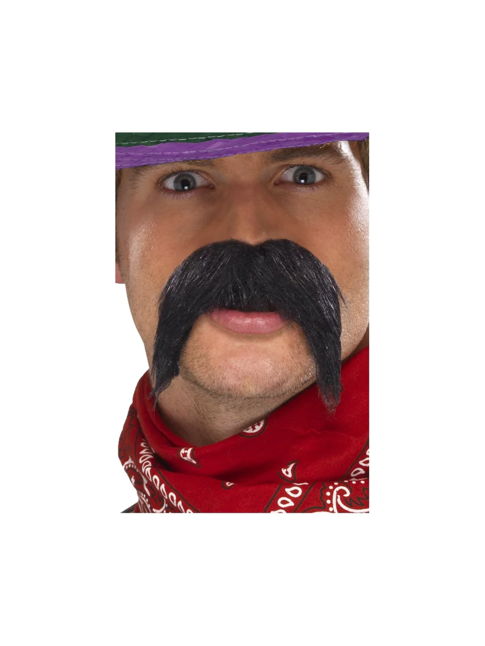 Costume Messicano Grande N Cespugliose Baffi Bandito Gringo Tache Nero Smiffys