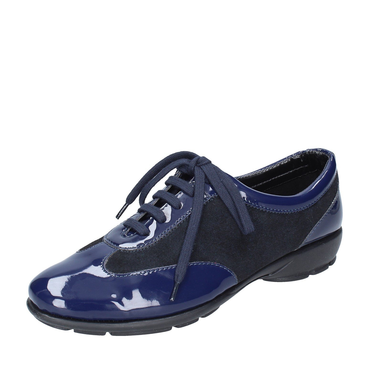 Scarpe donna THE FLEXX 38 EU sneakers blu vernice camoscio EX175-38