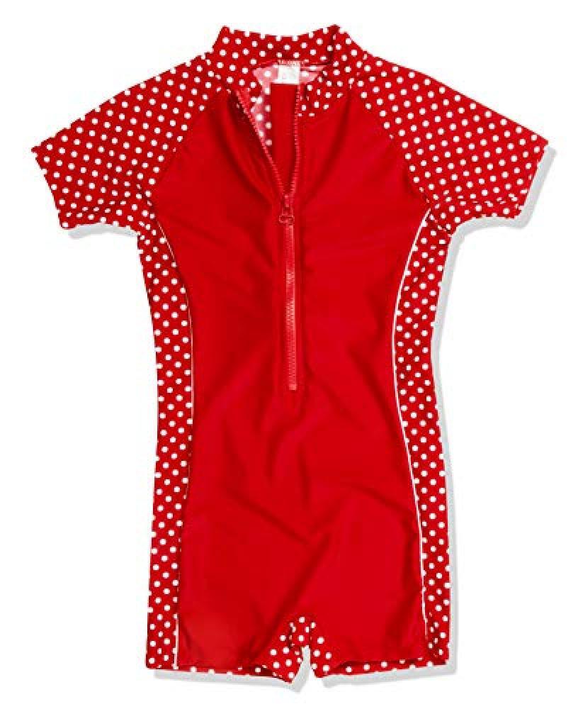 (TG. 98-104) Playshoes UV-Schutz Einteiler Punkte, Capo d'Abbigliamento Mädchen