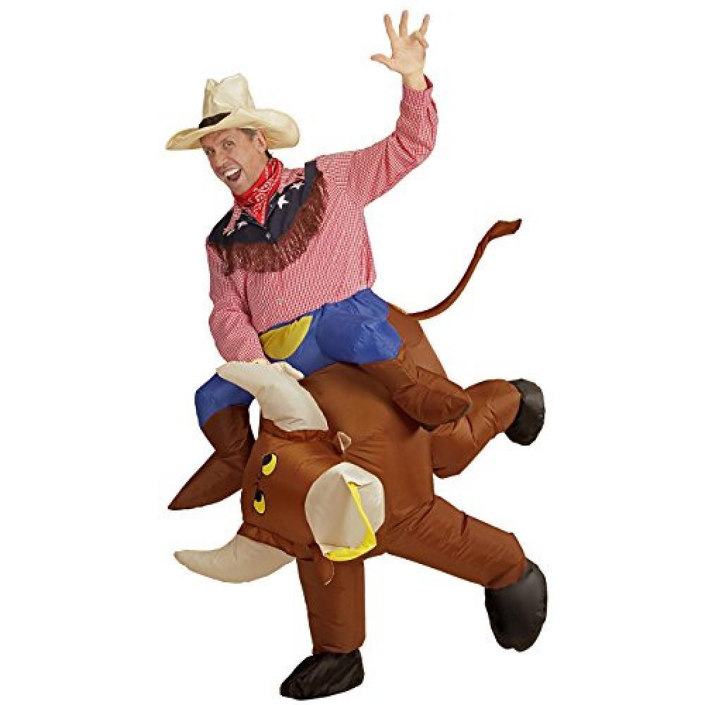 (TG. Taglia unica) "RAGING BULL" (airblown inflatable costume, hat) (4 x AA batt