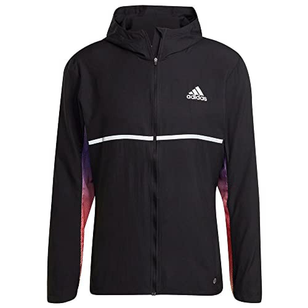 (TG. M) Adidas OTR Jkt CB, Giacca Uomo, Black/Purple Rush/Pulse Lime/Acid Red, M