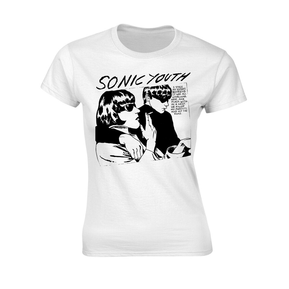 SONIC YOUTH - GOO ALBUM COVER (WHITE) WHITE T-Shirt, Girlie  Womens: 14
