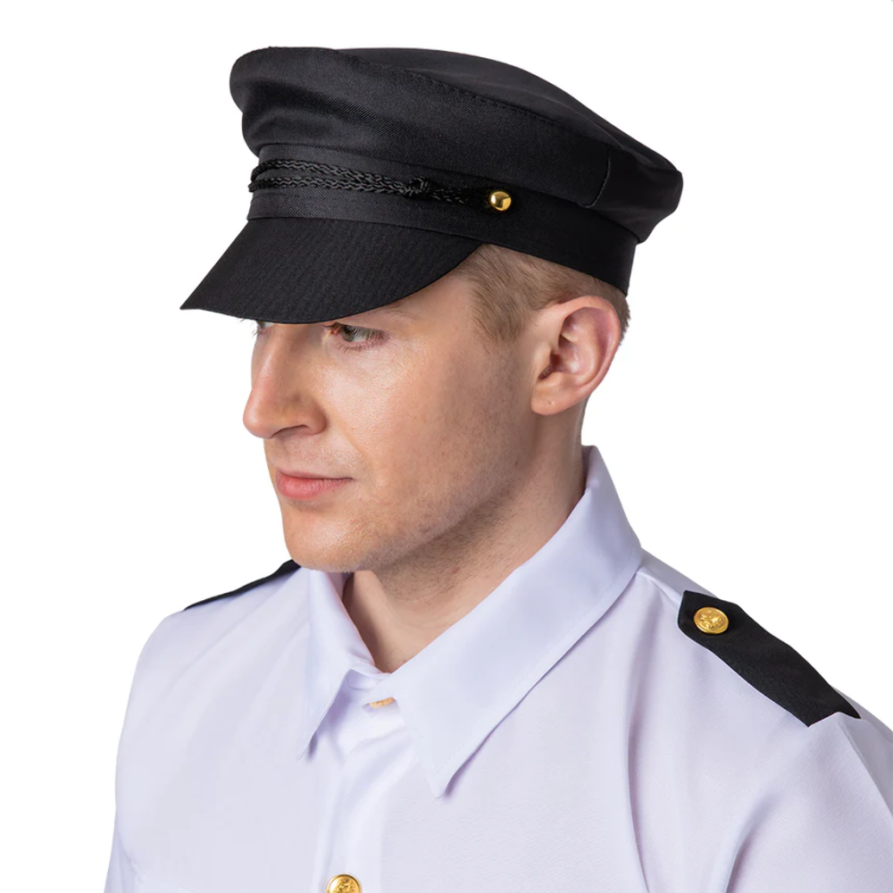 Adulti Formale Nero Chauffeur Cappello Novità Drivers Festa Nuovo
