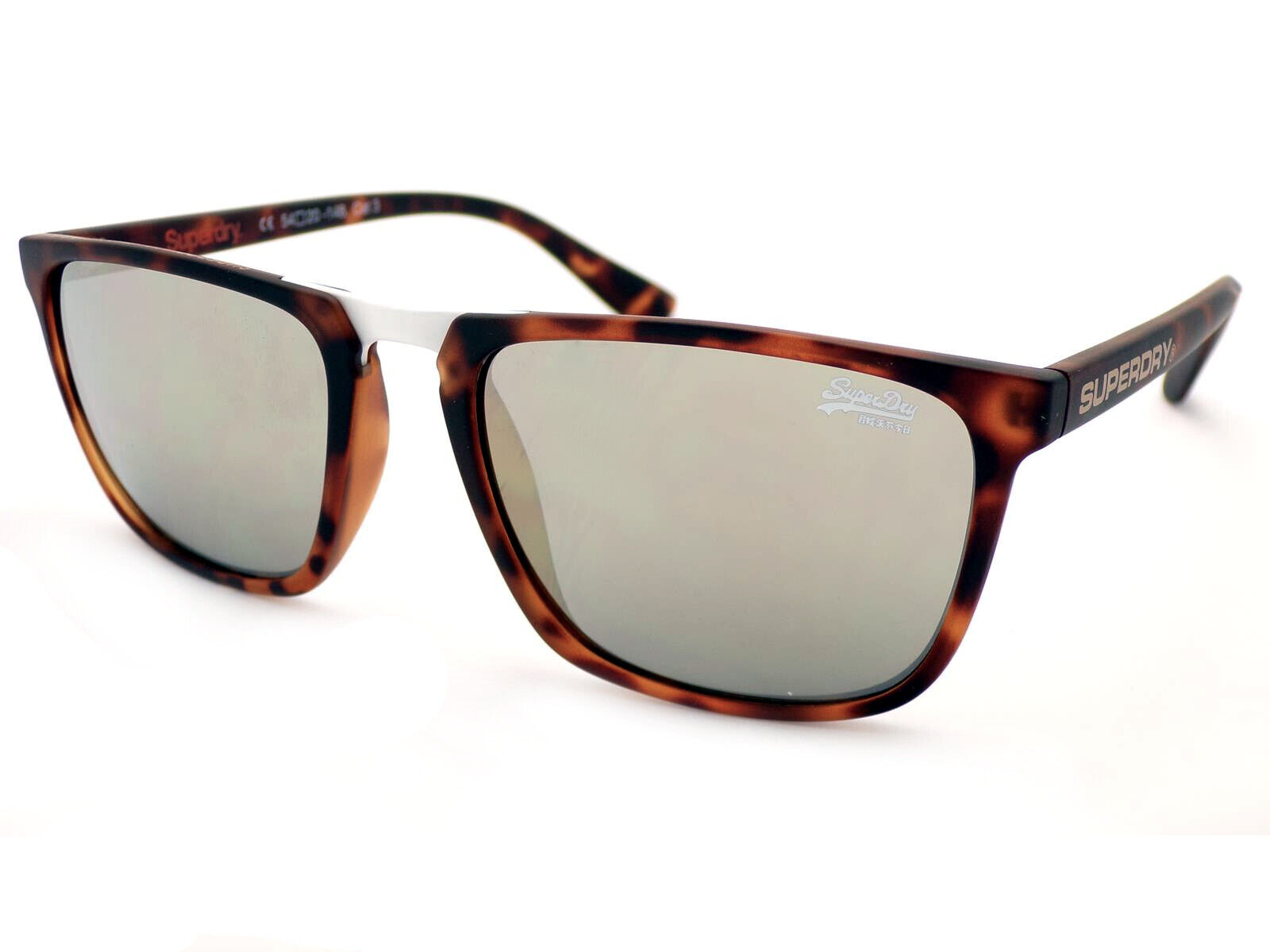 Superdry Aftershock Sole Marrone Tartaruga Con Oro Specchio Lenti 102