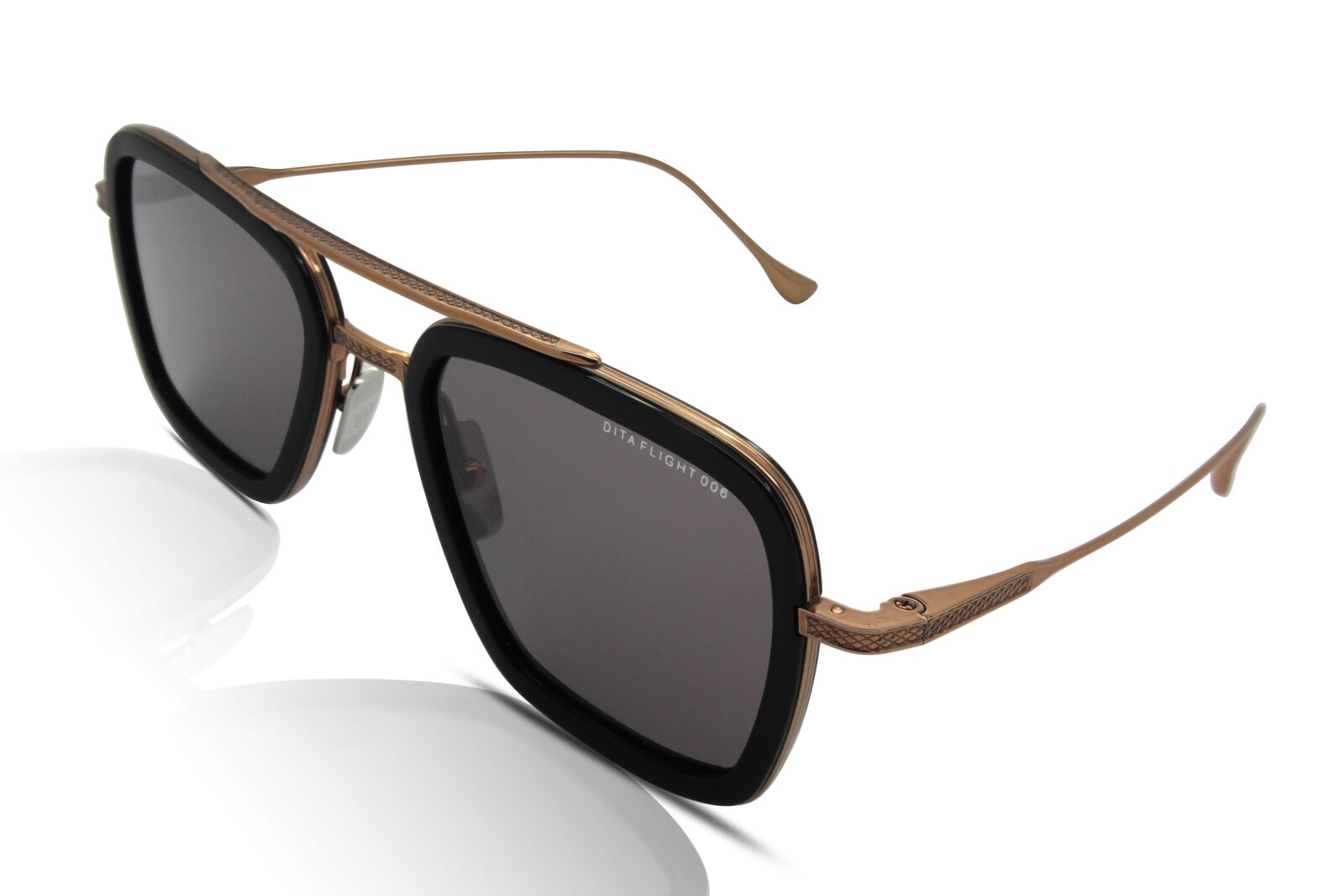 Dita Flight.006 Occhiali da Sole 7806-E Blk-Rgd Black-Rose Oro/Autentico Grigio