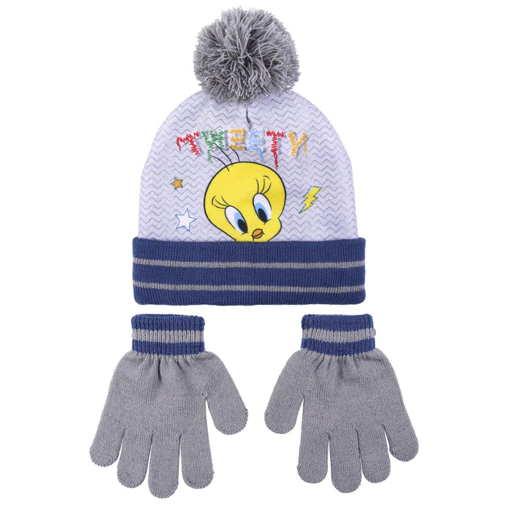 CAPPELLO INVERNALE CON PON PON E GUANTI TITTI LOONEY TUNES TAGLIA UNICA - 9620