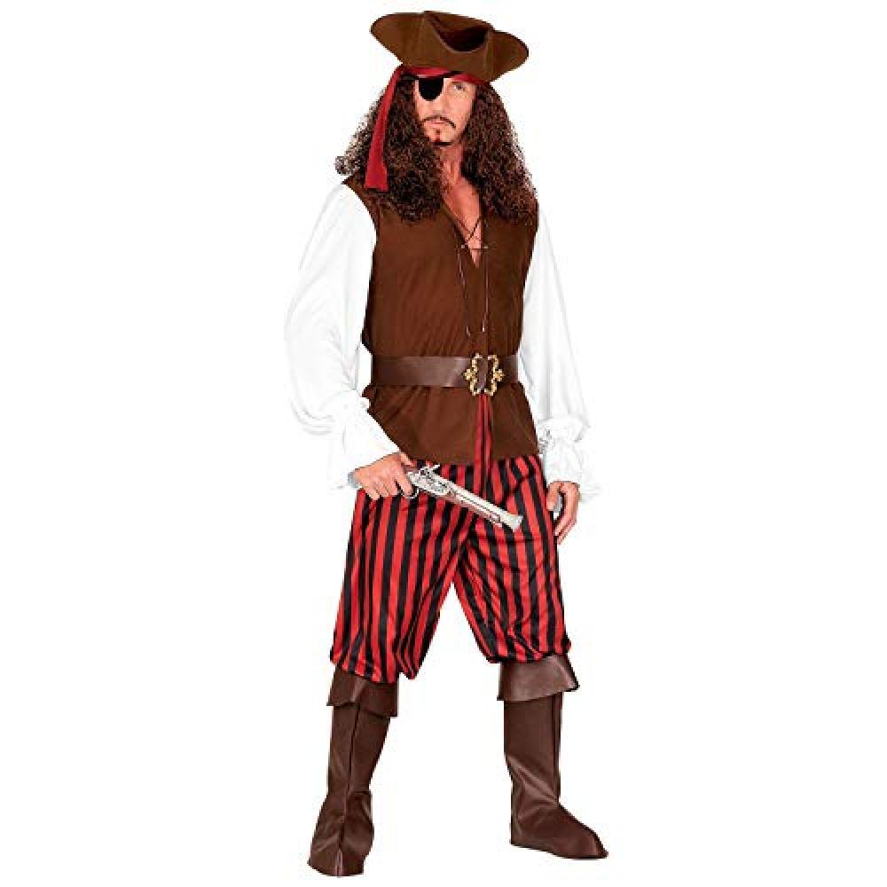 (TG. 3XL) "PIRATE" (shirt with vest, pants, belt, boot covers, headband, hat, ey