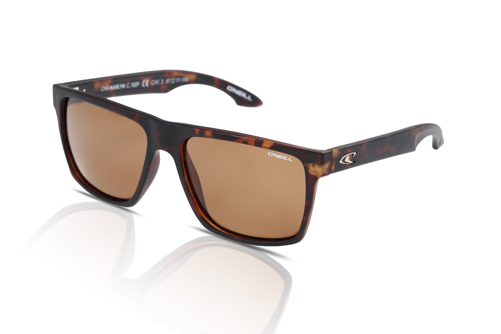 O'Neill Harlyn Occhiali da Sole Polarizzate 2.0 102P Opaco Tartaruga/Marrone