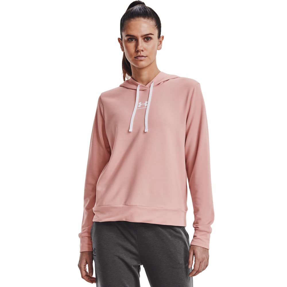 Under Armour Women's Rival Terry Hoodie Long Sleeves XS Pink